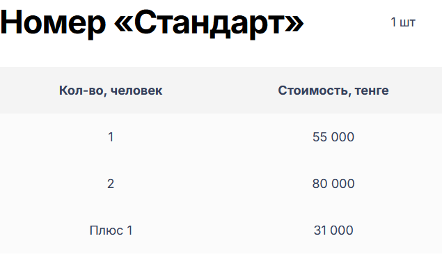 🏢 Алтын Бұлақ Сарыағаш шипажайының қызмет бағамы. Прайс-лист